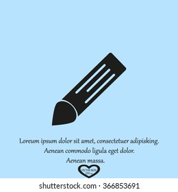 Pencil icon, flat design