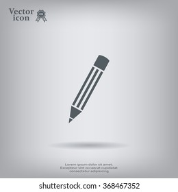 Pencil icon, flat design