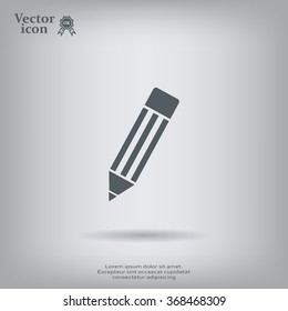 Pencil icon, flat design