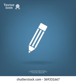 Pencil icon, flat design