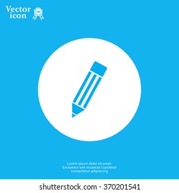 Pencil icon, flat design