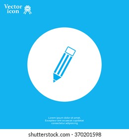 Pencil icon, flat design