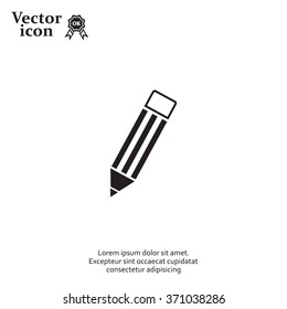 Pencil icon, flat design