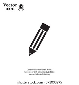 Pencil icon, flat design