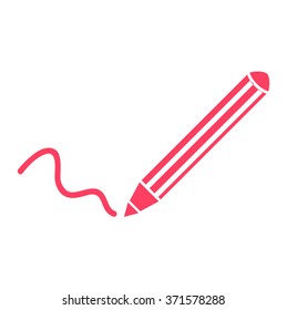 Pencil icon, flat design