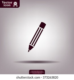 Pencil icon, flat design
