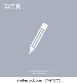 Pencil icon, flat design