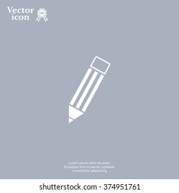 Pencil icon, flat design