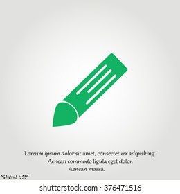 Pencil icon, flat design