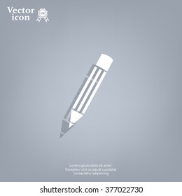 Pencil icon, flat design