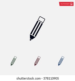 Pencil icon, flat design