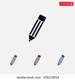 Pencil icon, flat design