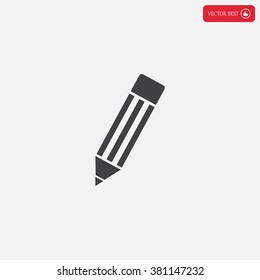 Pencil icon, flat design