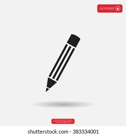 Pencil icon, flat design