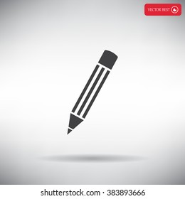 Pencil icon, flat design