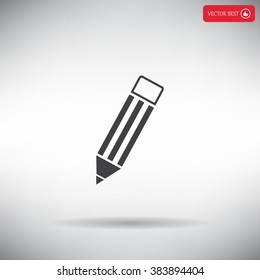 Pencil icon, flat design