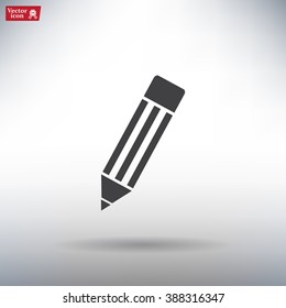 Pencil icon, flat design