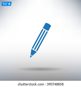 Pencil icon, flat design