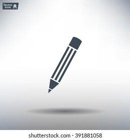 Pencil icon, flat design