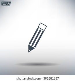Pencil icon, flat design