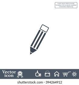 Pencil icon, flat design