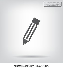 Pencil icon, flat design
