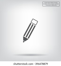 Pencil icon, flat design