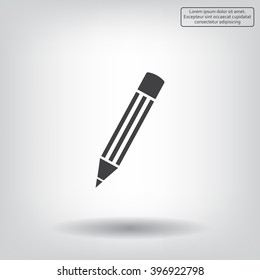Pencil icon, flat design