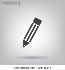 Pencil icon, flat design