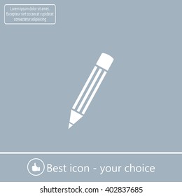 Pencil icon, flat design