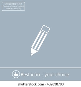 Pencil icon, flat design