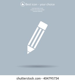 Pencil icon, flat design