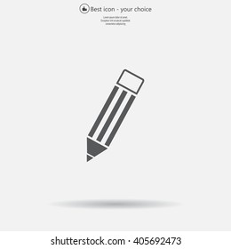 Pencil icon, flat design