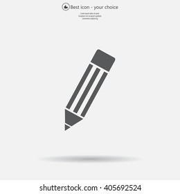 Pencil icon, flat design