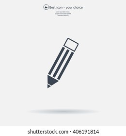 Pencil icon, flat design