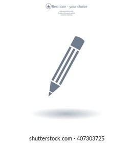 Pencil icon, flat design
