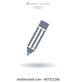 Pencil icon, flat design