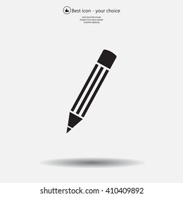 Pencil icon, flat design