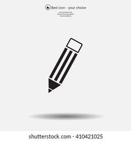 Pencil icon, flat design