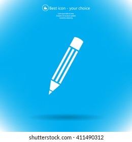 Pencil icon, flat design