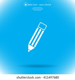 Pencil icon, flat design