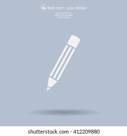 Pencil icon, flat design