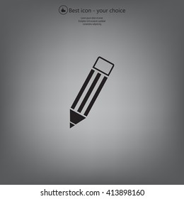 Pencil icon, flat design