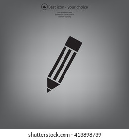 Pencil icon, flat design