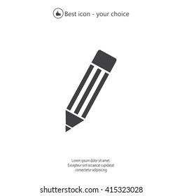 Pencil icon, flat design
