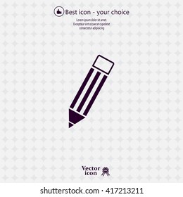 Pencil icon, flat design