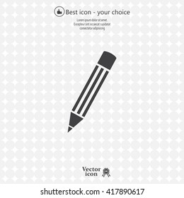 Pencil icon, flat design