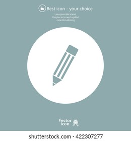 Pencil icon, flat design