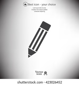 Pencil icon, flat design