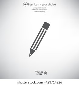 Pencil icon, flat design